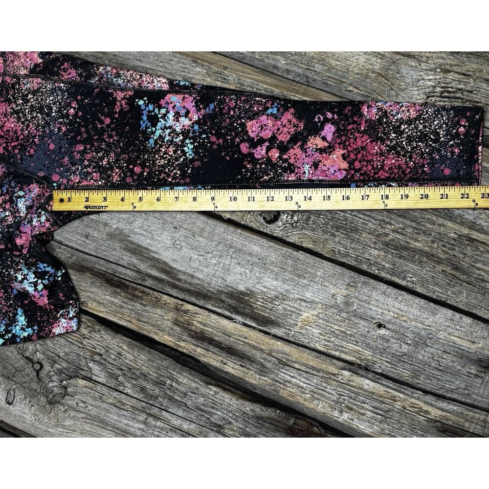 Spyder Leggings Womens Black Multi Color Paint Splatter Pockets Size Small - Picture 7 of 7